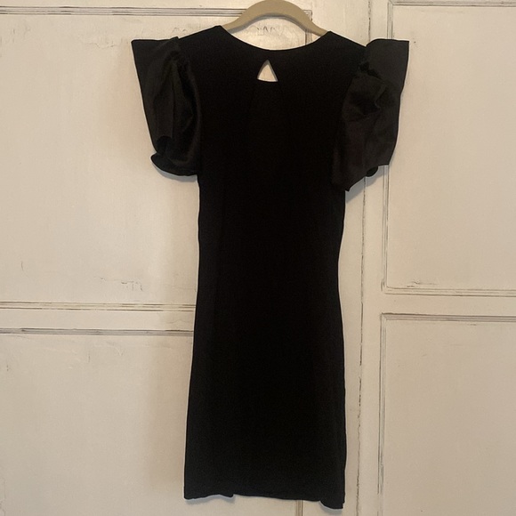 Alice and Olivia Satin Flutter Sleeve Dress XS - Picture 4 of 7